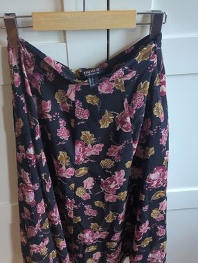 Forever 21 Black Floral Skirt